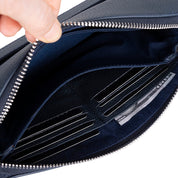 The Nomad Leather Wristlet Clutch – Minimal Zip Wallet & Travel Carry