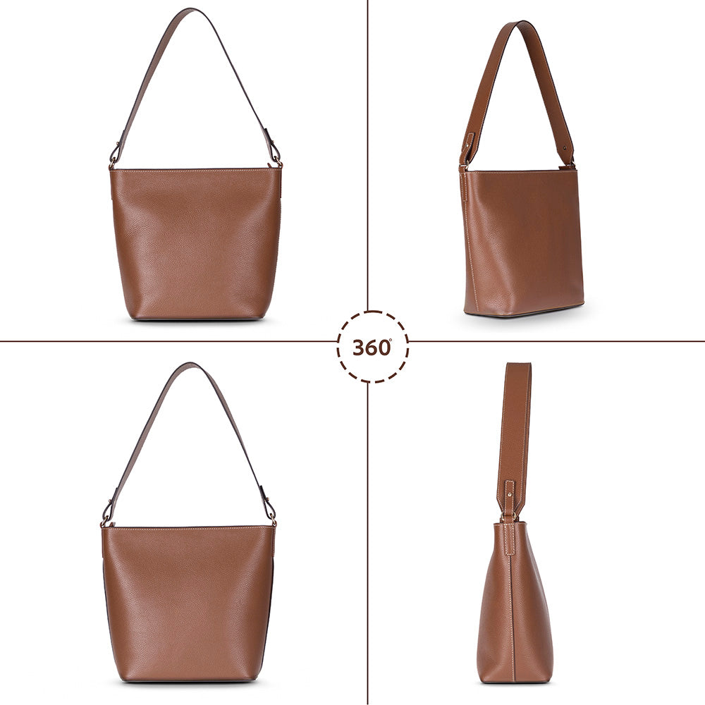 Elena Tote — Genuine Leather Shoulder Bag