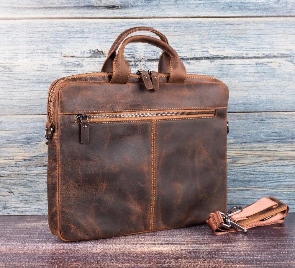 Apollo Leather Business Briefcase Laptop Case 14"
