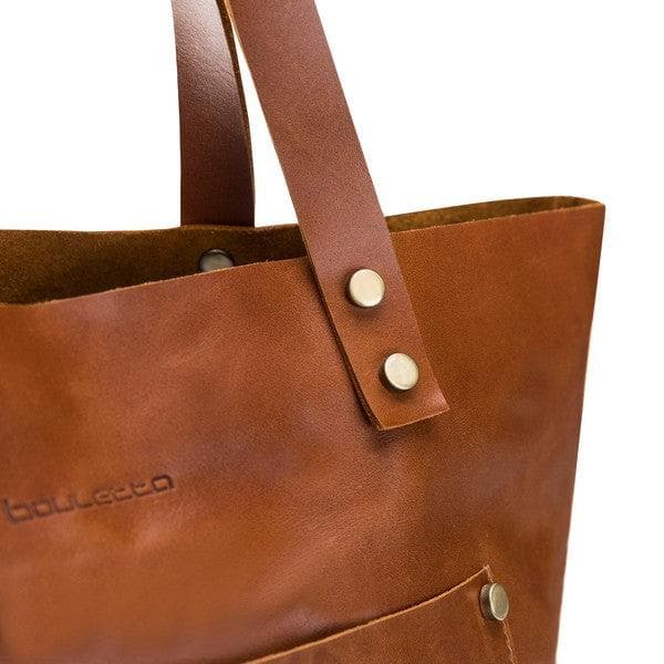 Geniun Leather Women Moon Tote Bag