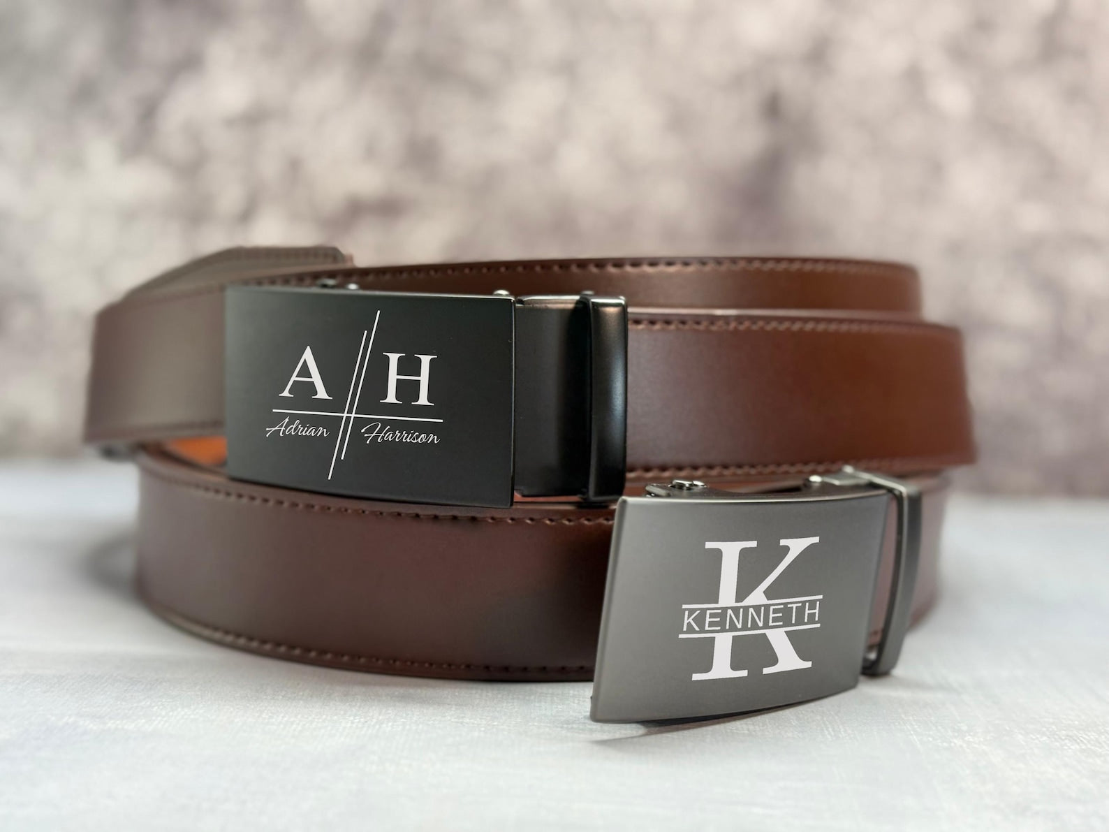 Men's Leather Belt, Personalized Groomsmen Belt, LegendaryHide PrecisionFit Leather Ratchet Belt, Unique Gift for Husband