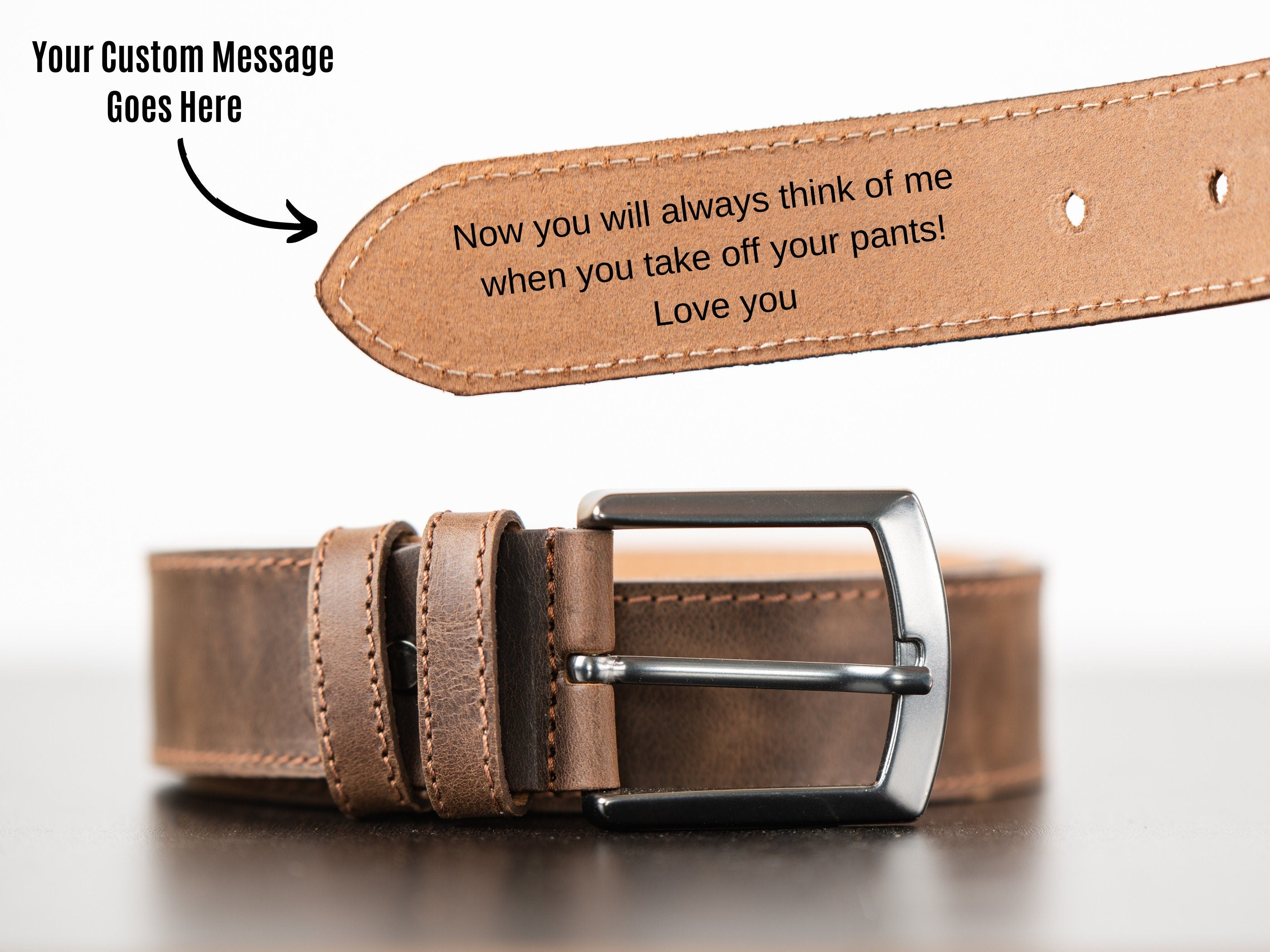 Personalized Handmade Genuine Leather Belt for Men