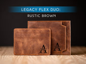 Personalized Leather Gift Set for Him – Belt + Wallet + Gift Box | Removable ID Holder | Anniversary & Birthday Gift, Boyfriend Present