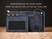 Personalized Leather Gift Set for Him – Belt + Wallet + Gift Box | Removable ID Holder | Anniversary & Birthday Gift, Boyfriend Present
