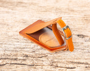 Monogram Leather AirTag Luggage Tag – Premium Personalized Travel ID, Tracker-Ready Gift for Jetsetters & Business Travelers