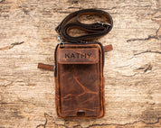 Crossbody Phone Wallet  | Phone Case with Strap | Leather Wallet with large size phone pocket