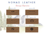 Leather Foldable Glasses Case with Magnetic Closure | Personalized, Full Grain Eyewear Protector | Nomad Leather Sunglasses Sleeve