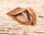 Monogram Leather AirTag Luggage Tag – Premium Personalized Travel ID, Tracker-Ready Gift for Jetsetters & Business Travelers