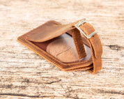 Monogram Leather AirTag Luggage Tag – Premium Personalized Travel ID, Tracker-Ready Gift for Jetsetters & Business Travelers