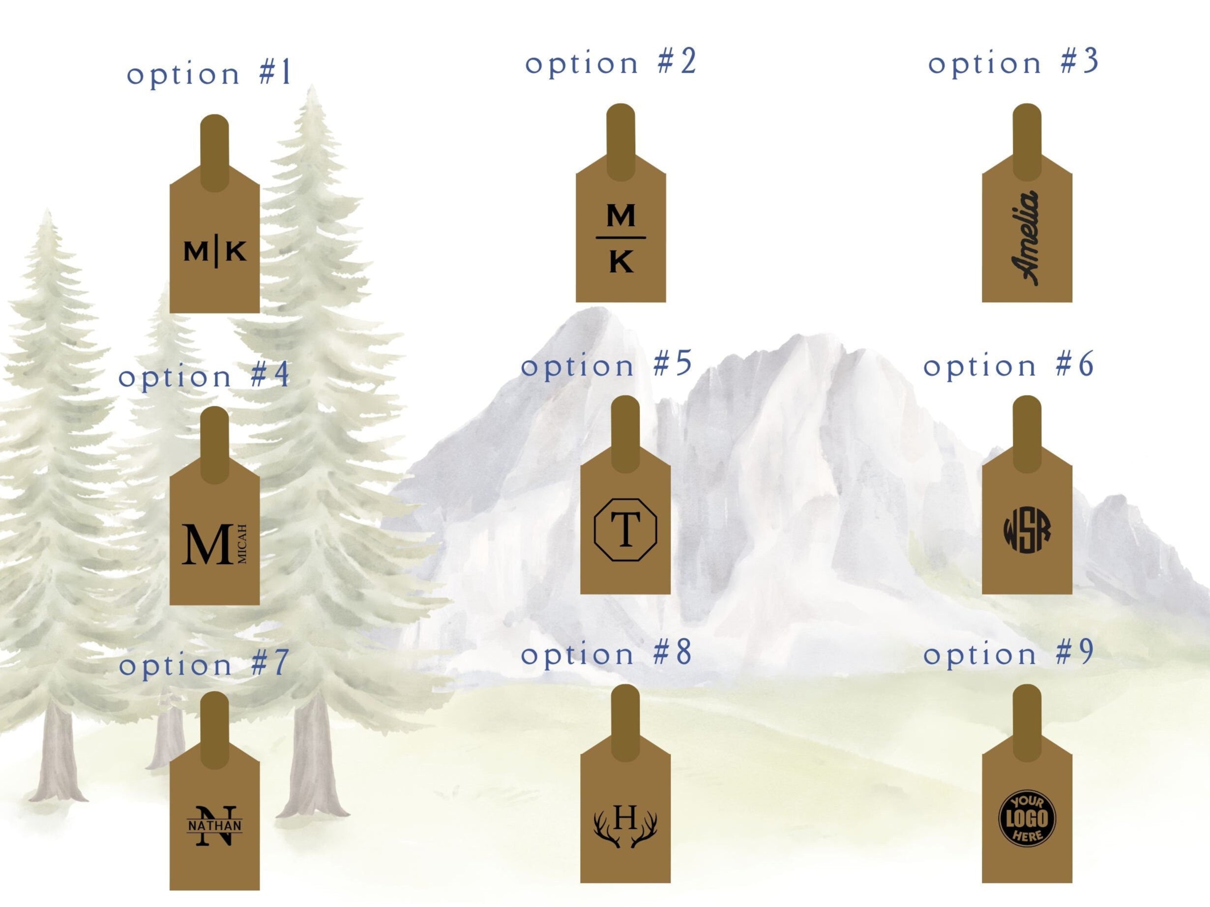 Monogram Leather AirTag Luggage Tag – Premium Personalized Travel ID, Tracker-Ready Gift for Jetsetters & Business Travelers