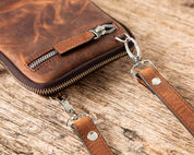 Leather Crossbody Phone Wallet with Strap, Large Phone Pocket & Stylish Case, Custom Engraving, Perfect for iPhone and Android Users Gift