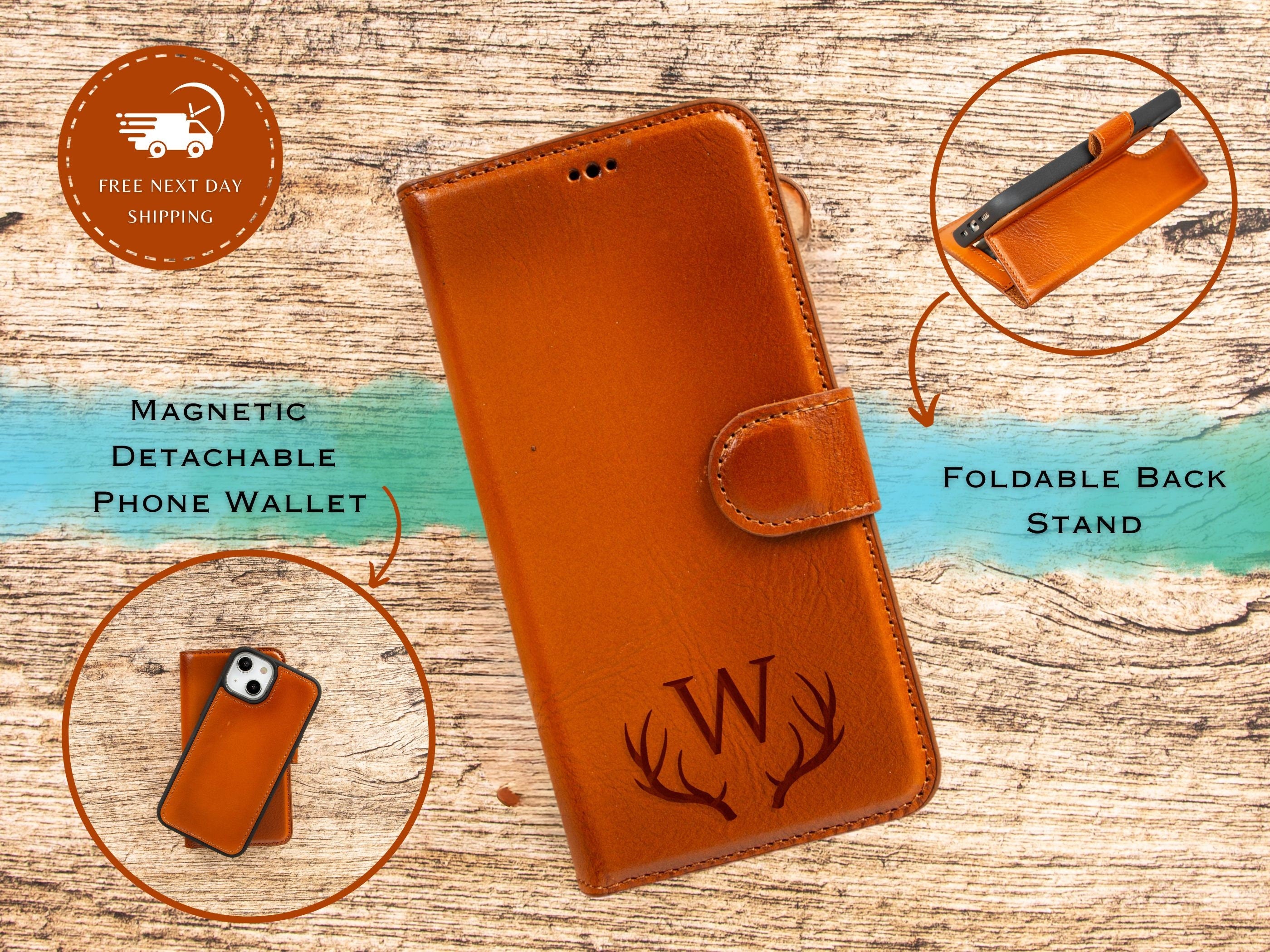 Phone 14 pro max Case, Leather Phone Wallet, MagSafe Compatible Modern Travel Phone Case, iPhone 14, 14 Pro Cover