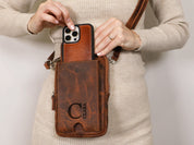 Cross Body Bag, Leather Phone Wallet, Womens Wallet, Phone Bag, Phone Holder, Anniversary Gift For Her, Minimalist Wallet, Personalized Bag