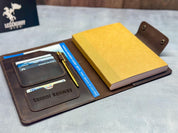 40 Units Light brown - Personalized Refillable Leather Journal with custom logo and inside engraving