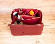 Luxury Personalized Leather Makeup Bag – Custom Cosmetic Organizer for Travel & Everyday Use, Laser Engraved Travel Bag for Her