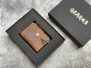 Personalized Leather Wallet for Men, Custom Engraved Bifold with Coin Zipper, ID Window & Card Slots, Name or Logo Gift for Him Husband Dad