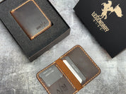 Leather Men's Wallet, Small Front Pocket Wallet, Minimalist Leather Card Holder