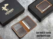 Leather Men's Wallet, Small Front Pocket Wallet, Minimalist Leather Card Holder