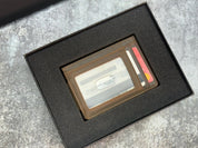 Custom Minimalist Wallet – Personalized Leather Card Holder for Men, Engraved Monogram, Wallet with Money Clip