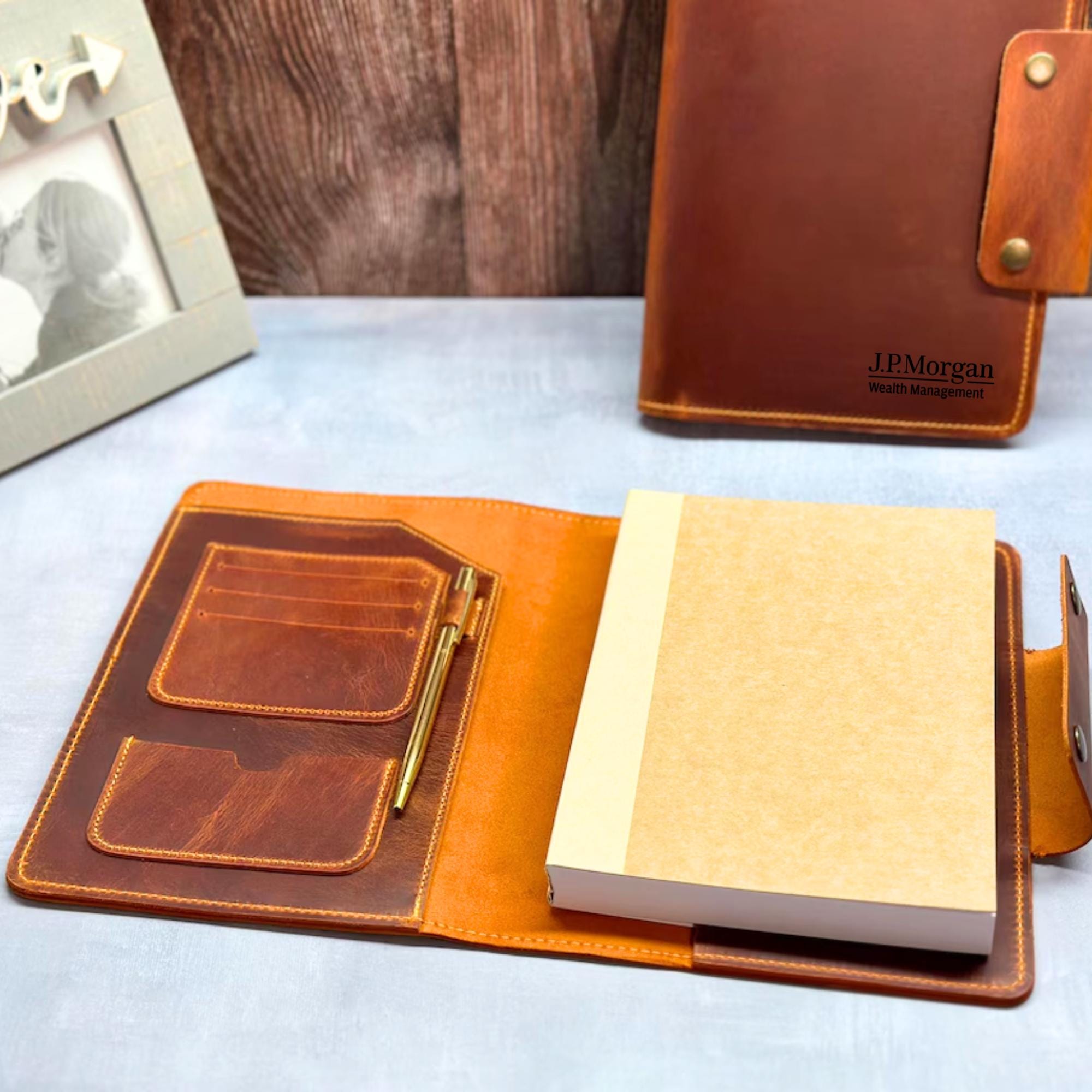 200 units Blue Personalized Leather Journal A5 wiyh Custom Logo Notebook, Corporate Gift for Clients & Employees, Executive Journal