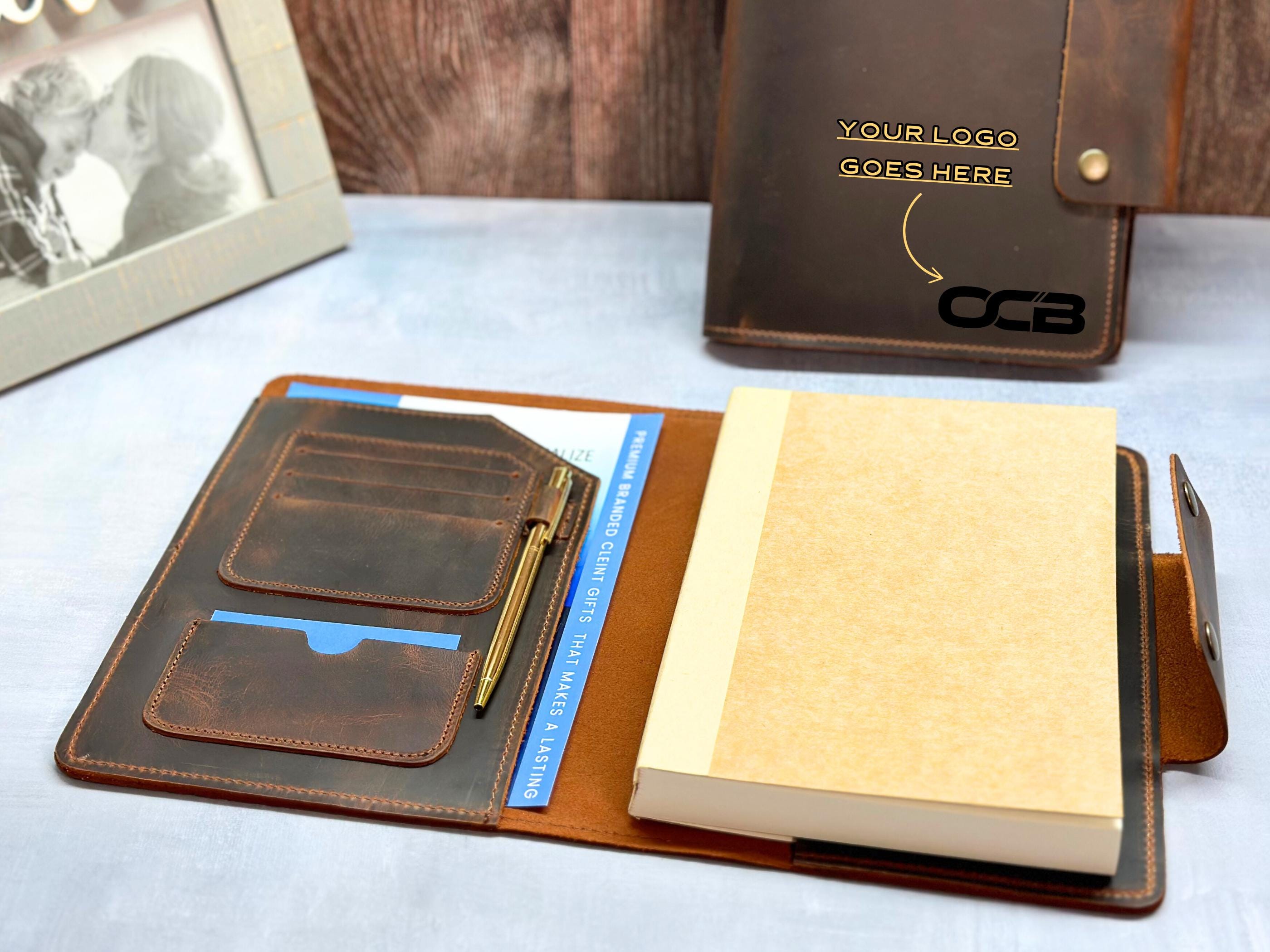 200 units Blue Personalized Leather Journal A5 wiyh Custom Logo Notebook, Corporate Gift for Clients & Employees, Executive Journal