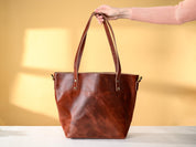 Personalized Leather Tote Bag, Engraved Leather Bag with Monograms, Shoulder Bag, Woman Leather Bag, Gift for Mother, Gift for Her