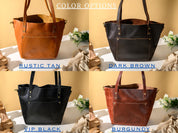 Personalized Leather Tote Bag, Engraved Leather Bag with Monograms, Shoulder Bag, Woman Leather Bag, Gift for Mother, Gift for Her