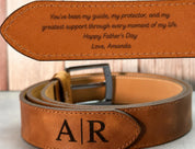 Personalized Leather Belt | Fathers Day Gift | Gift for Dad | Mens Belt | Gift for Husband | Gift for Him | Custom Belt