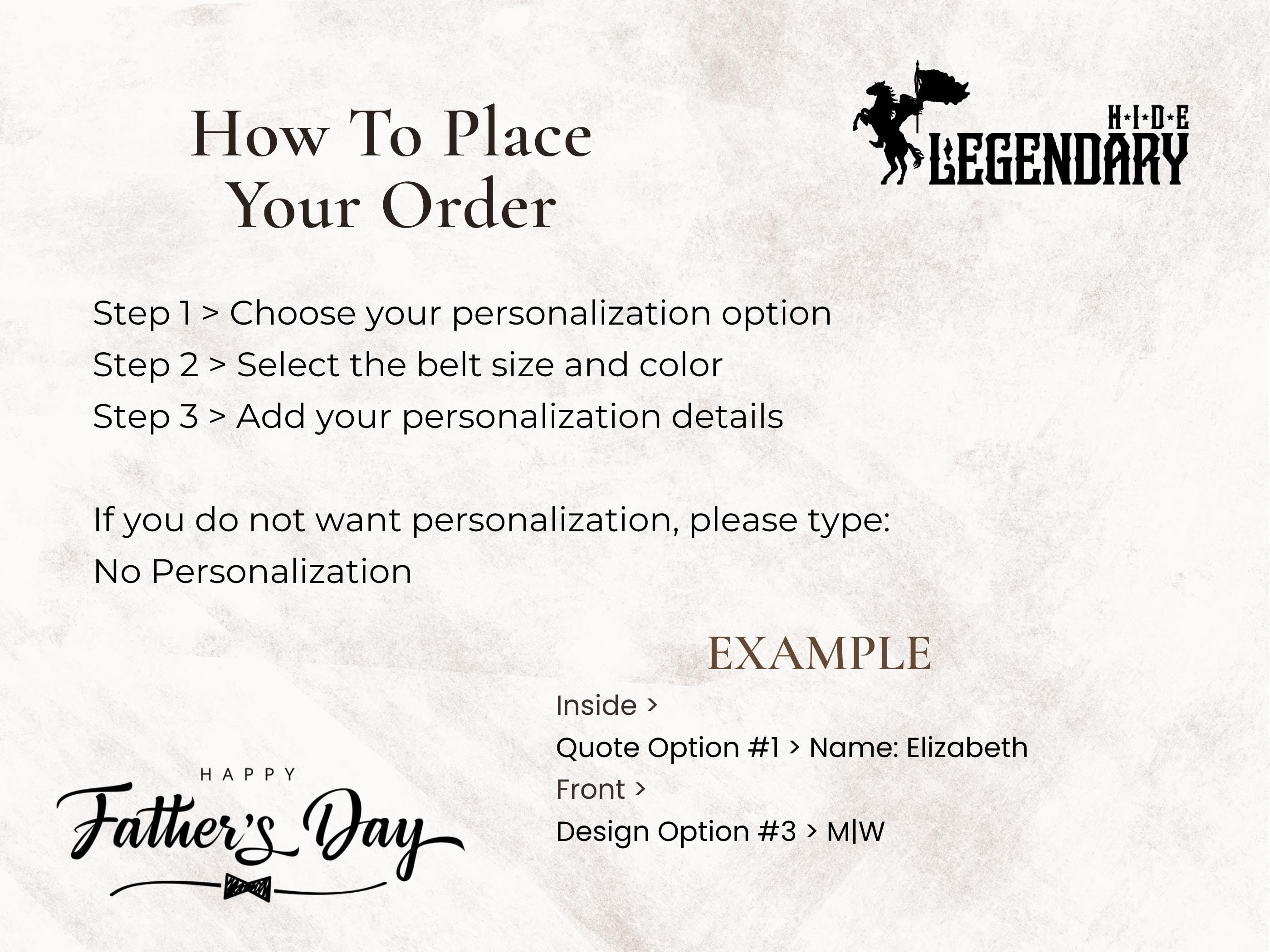 Personalized Leather Belt | Fathers Day Gift | Gift for Dad | Mens Belt | Gift for Husband | Gift for Him | Custom Belt