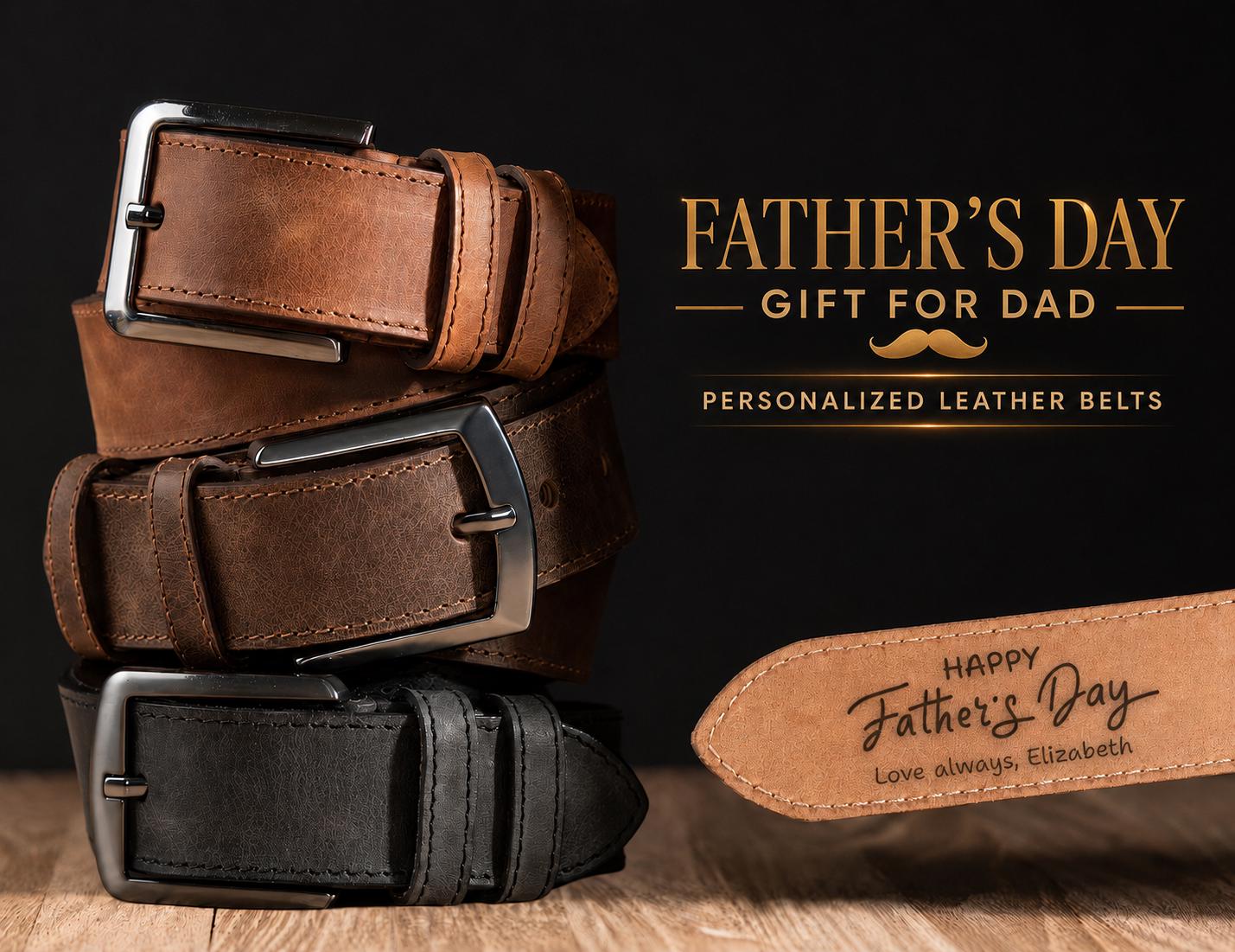 Personalized Leather Belt | Fathers Day Gift | Gift for Dad | Mens Belt | Gift for Husband | Gift for Him | Custom Belt