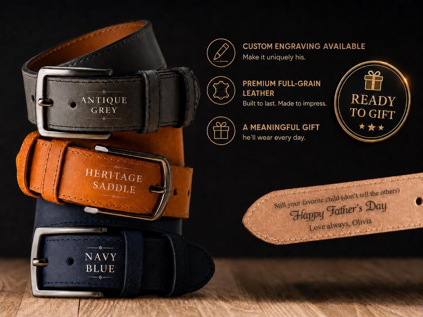 Personalized Leather Belt | Fathers Day Gift | Gift for Dad | Mens Belt | Gift for Husband | Gift for Him | Custom Belt