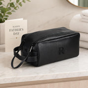 Father’s Day Gift for Dad, Personalized Leather Toiletry Bag, Monogrammed Dopp Kit, Gift for Husband, Gift for Him, Dad Travel Gift