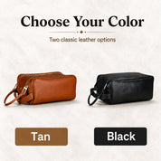 Father’s Day Gift for Dad, Personalized Leather Toiletry Bag, Monogrammed Dopp Kit, Gift for Husband, Gift for Him, Dad Travel Gift