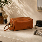 Personalized Leather Dopp Kit for Men, Toiletry Travel Bag, Father’s Day Gift for Dad, Husband Gift, Groomsmen Gift