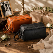Personalized Leather Dopp Kit, Groomsmen Gift, Best Man Gift, Custom Toiletry Bag, Groom Gift, Wedding Gift for Him