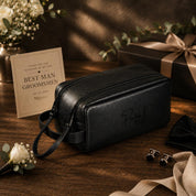 Personalized Leather Dopp Kit, Groomsmen Gift, Best Man Gift, Custom Toiletry Bag, Groom Gift, Wedding Gift for Him